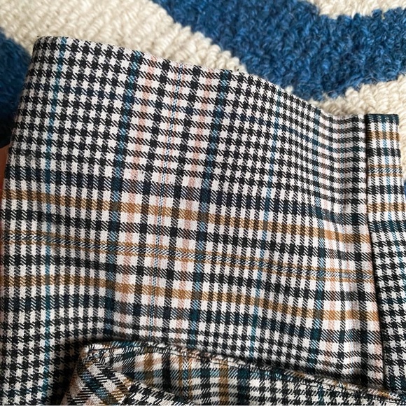 🍂 ZARA BROWN BLACK PLAID CLASSIC TROUSERS! - Picture 8 of 13